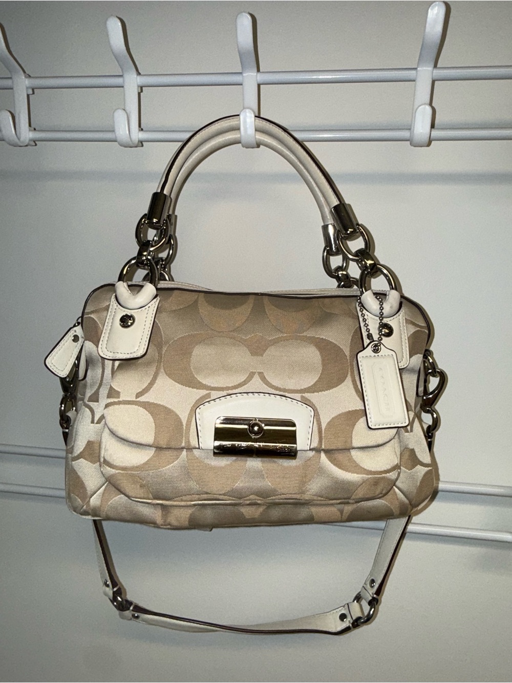 Coach Kristin Signature Double Zip Satchel F22305